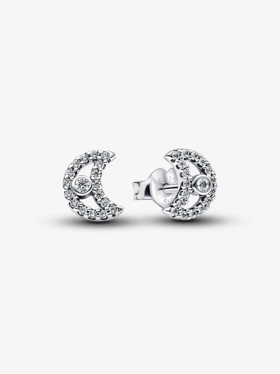 Pandora Jewelry - Pandora Silver Moon CZ Stud Earrings - Silver